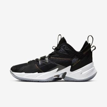 Nike Jordan Why Not? Zer0.3 - Férfi Jordan Cipő - Fekete/Fehér/Metal Arany